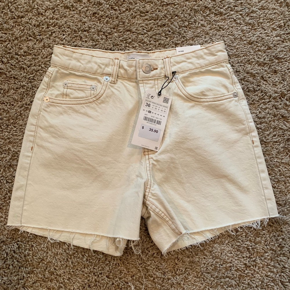 Zara high rise shorts